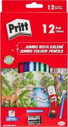 Pritt Kuruboya Kalemi 12 Renk Jumbo Üçgen - Pritt