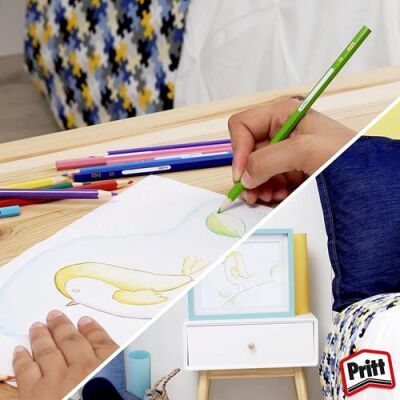 Pritt - Kuruboya Kalemi 24 Renk Karton Kutu - 3