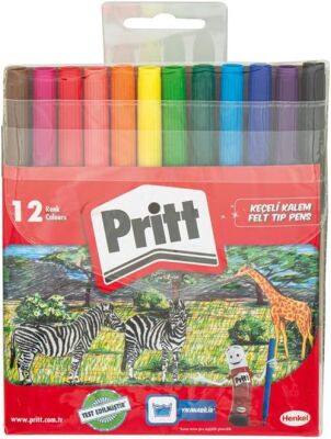 Pritt-Keçeli Kalem 12 Renk - 1