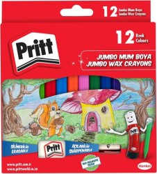 Pritt Pastel Boya Jumbo Üçgen Silinebilir 12 Renk - Pritt