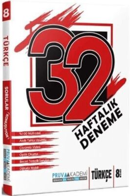 Pruva Akademi 8. Sınıf Türkçe 32 Haftalık Deneme - 1