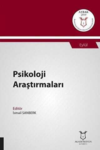 Psikoloji Araştırmaları AYBAK 2019 Eylül - Akademisyen Kitabevi