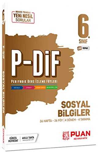 Puan Akademi Yayınları Puan Yayınları 6. Sınıf Sosyal Bilgiler PDİF Konu Anlatım Föyleri