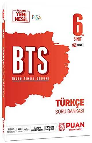 Puan Akademi Yayınları Puan Yayınları 6. Sınıf Türkçe BTS Beceri Temelli Soru Bankası