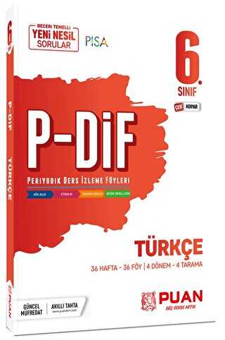 Puan Akademi Yayınları Puan Yayınları 6. Sınıf Türkçe PDİF Konu Anlatım Föyleri