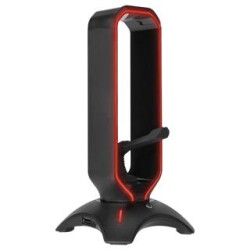 Rampage RM-H66 GUARD Siyah RGB Işıklı 2*Usb Port Kulaklık İçin Stand - Rampage