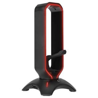 Rampage RM-H66 GUARD Siyah RGB Işıklı 2*Usb Port Kulaklık İçin Stand - 1