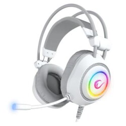 Rampage RM-K19 RAGING PLUS Beyaz USB 7.1 Surround RGB Ledli Gaming Oyuncu Mikrofonlu Kulaklık - Rampage