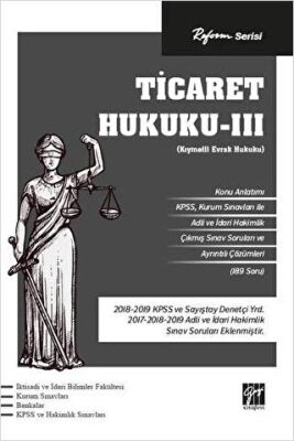 Reform Serisi Ticaret Hukuku - 3 kapağı