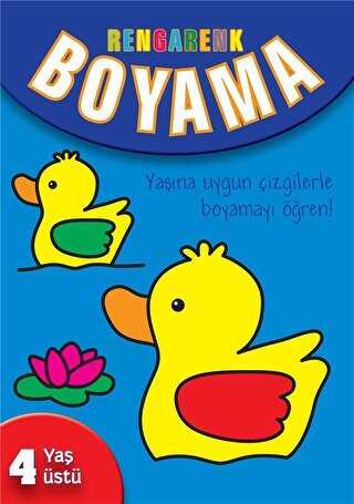 Rengarenk Boyama - 4 Yaş Üstü - Mavi Kitap