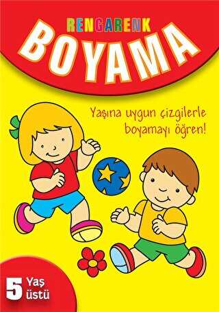 Rengarenk Boyama - 5 Yaş Üstü - Sarı Kitap - Parıltı Yayınları