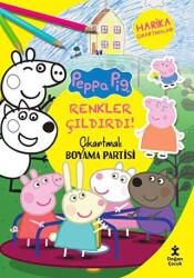 Renkler Çıldırdı - Peppa Pig Çıkartmalı Boyama Partisi - Doğan Çocuk