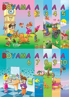 Renkli Süper Boyama 10 Kitap Takım - 1