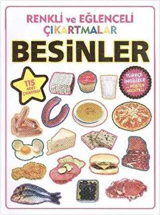 Renkli ve Eğlenceli Çıkartmalar - Besinler Food - Parıltı Yayınları