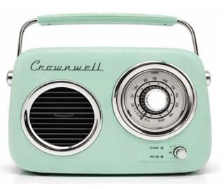 Retro Tasarımlı Bluetooth FM Radyo Mint Yeşil - 1