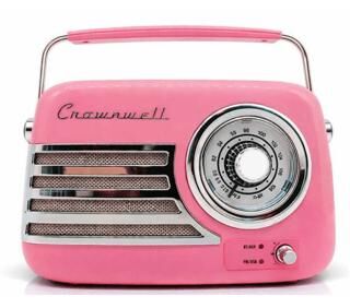 Retro Tasarımlı Bluetooth FM Radyo Pembe - 1