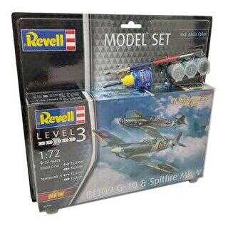 Revell Maket Seti Combat Set Bf109G-10-Spitfire Mk.V 63710 - 1