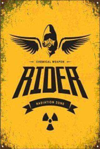 Rider Radiation Zone Retro Vintage Poster
