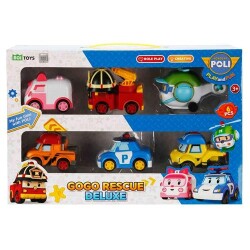 Robocar Poli Gogo Rescue Deluxe 6`Lı Set - Robocar Poli
