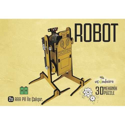 Robot Mekanik 3D Puzzle Ahşap Eğitici Oyuncak