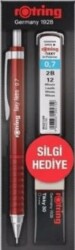 Rotring Retro Okul Seti 0.7 Mm Versatil Uçlu Kalem-Silgi-Uç Bordo - Rotring