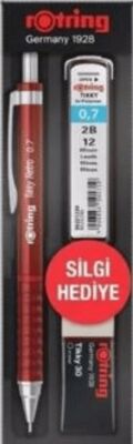 Rotring Retro Okul Seti 0.7 Mm Versatil Uçlu Kalem-Silgi-Uç Bordo - 1