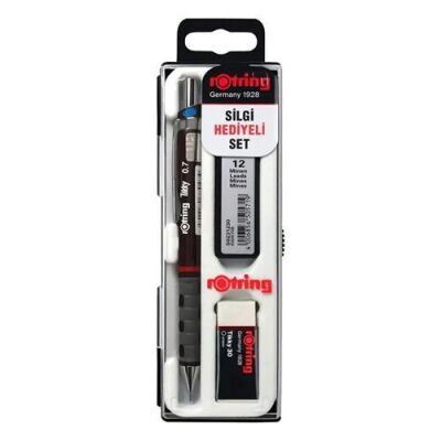 Rotring Tikky Okul Seti 0.7 Mm Bordo Versatil Uçlu Kalem-Silgi-Uç - 1