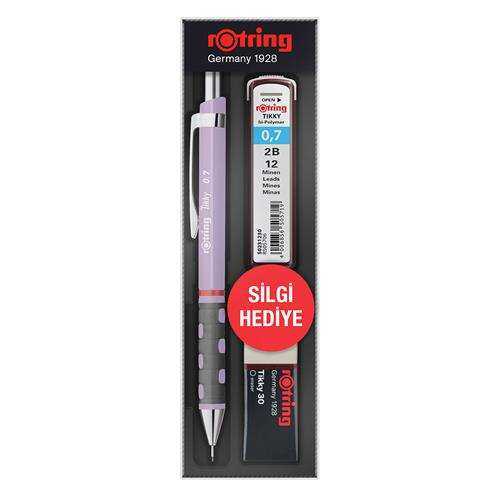 Rotring Tıkky Min Silgi 3`Lü Okul Seti- 0.7 Lila