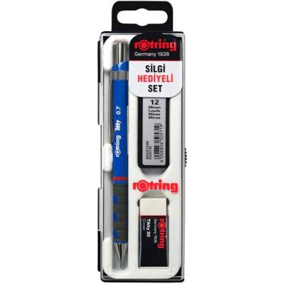 Rotring Tikky Min Silgi 3Lü Okul Seti 0.7 Mavi - 1