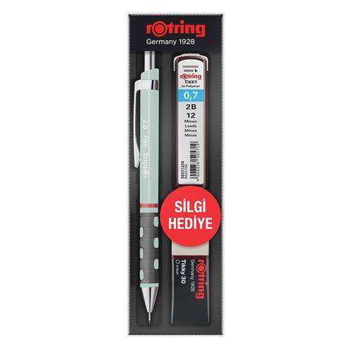 Rotring Tikky Min Silgi 3`Lü Okul Seti - 0.7 Opal Mavi