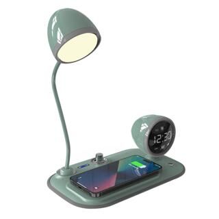 S-link SL-CW21 Yeşil Telefon Uyumlu Fast Şarj 15W Ayarlanabilir Led Işıklı LCD Ekran Double Alarmli - 1