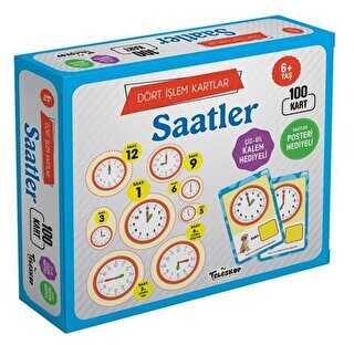 Saatler 6 Yaş Dört İşlem Kartlar - Teleskop Popüler Bilim