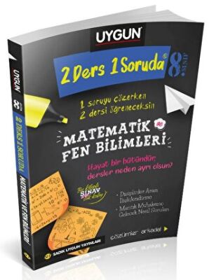 Sadık Uygun Yayınları 8. Sınıf 2 Ders 1 Soruda Matematik ve Fen Bilimleri - 1