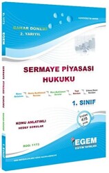 1. Sınıf 2. Yarıyıl Sermaye Piyasası Hukuku Konu Anlatımlı Hedef Sorular - Kod 1173 - Egem Eğitim Yayınları