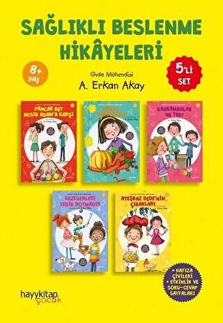 Sağlıklı Beslenme Hikayeleri 5 Kitap Takım - Hayykitap