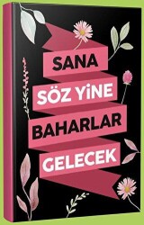 Sana Söz Yine Baharlar Gelecek Çizgili Defter - Mor Kelebek