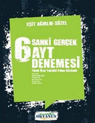 AYT Eşit Ağırlık Sözel 6 Deneme Sanki Gerçek kapağı