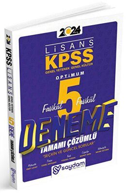 Saydam Yayınları KPSS Lisans Genel Yenek Genel Kültür 5`li Çözümlü Deneme Seti 10 Fasikül
