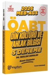 2026 ÖABT MEB-AGS Din Kültürü ve Ahlak Bilgisi Öğretmenliği 5 Deneme Çözümlü - Saydam Yayınları