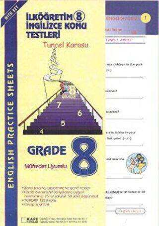 İlköğretim 8 İngilizce Konu Testleri English Practice Sheets Grade 8