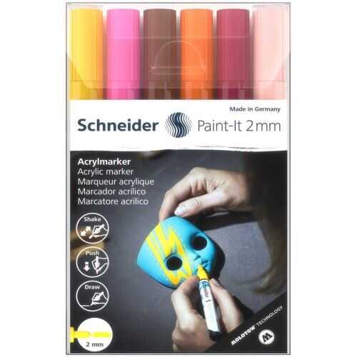 Schneider Paint-İt 2Mm 6Lı Akrilik Markör Kalem 310 - 120197