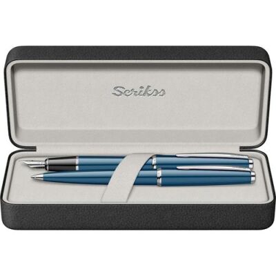 Scrikss 33 Dolma Kalem + Tükenmez Kalem Takım Lacivert - 2