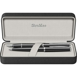 Scrikss 33 Dolma Kalem + Tükenmez Kalem Takım Siyah - 2