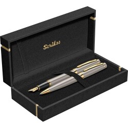 Scrikss 38 Dolma Kalem - Tükenmez Saten Altın - Scrikss