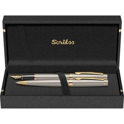 Scrikss 38 Dolma Kalem - Tükenmez Saten Altın - 2