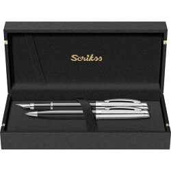 Scrikss 39 Dolma Kalem + Tükenmez Siyah Krom Tk - 2