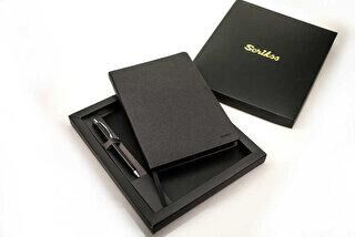 Scrikss Chester Premium Defter A5 Siyah - 800M Krom Roller - 1