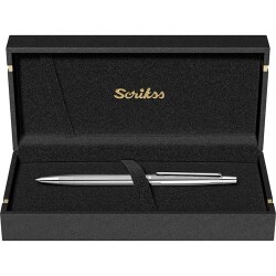 Scrikss Çizgi Desenli Chrome Tükenmez Kalem Lüks Kutuda 711L - 2