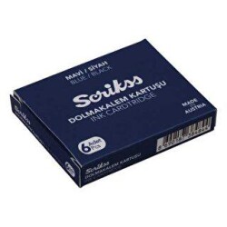 Scrikss Dolmakalem Kartuşu Mavi-Siyah 6 Lı Paket - Scrikss