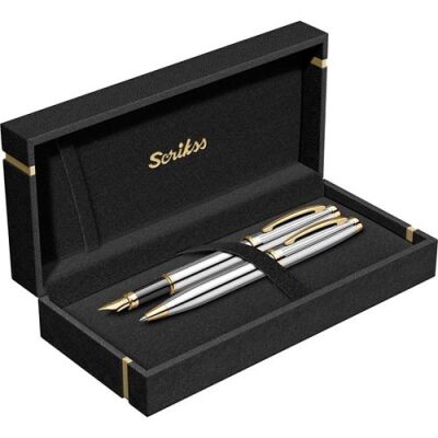 Scrikss Dolmakalem - Tükenmez 39 Gold Krom Lüx - 1